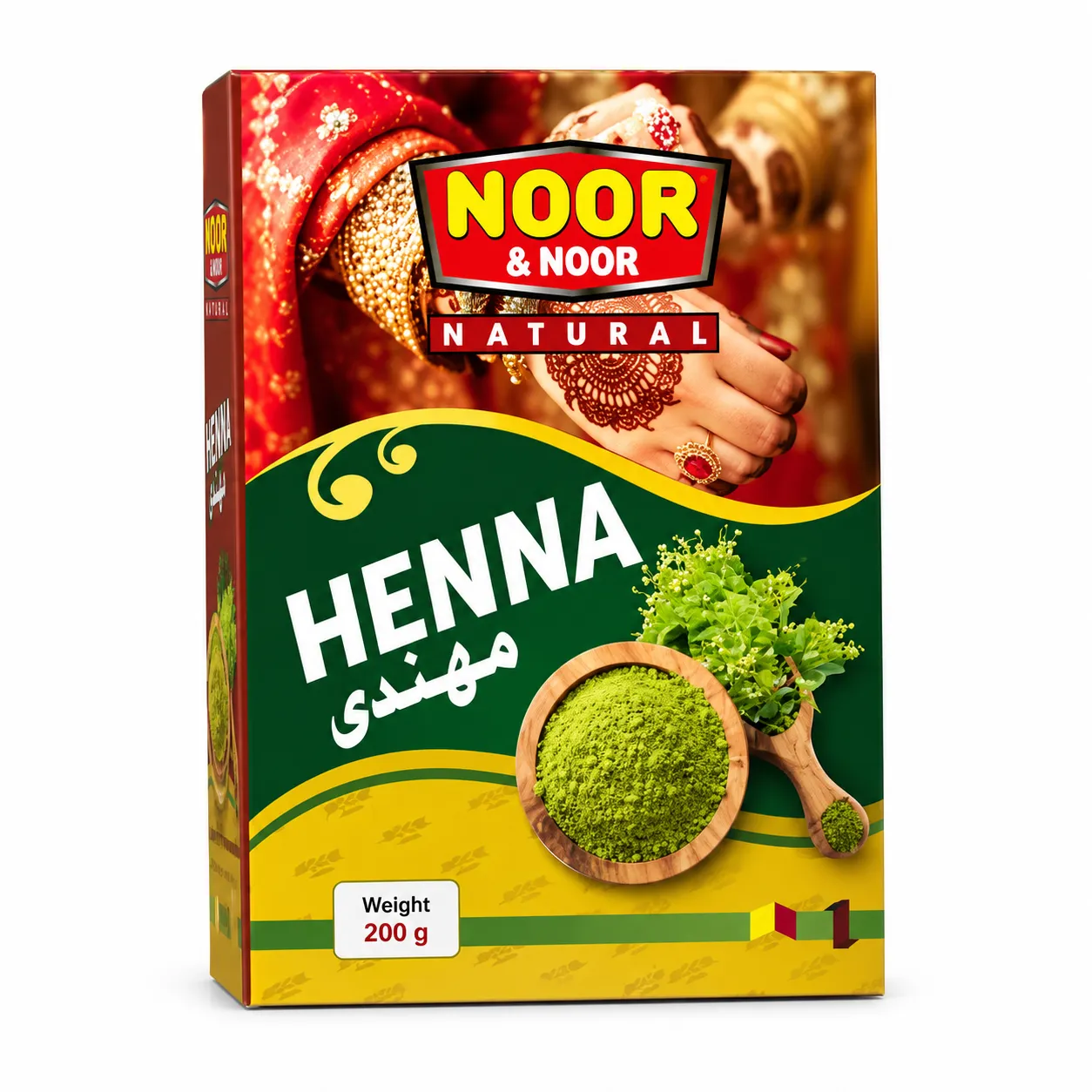 Noor & Noor Natural Henna (Mehndi) Powder 200g – Herbal Hair Color