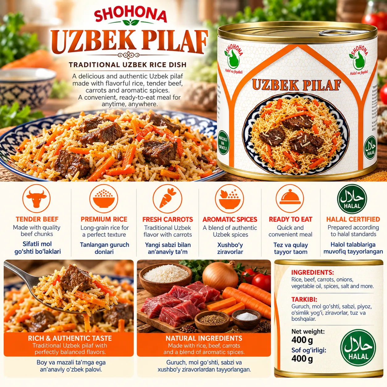 Shohona Uzbek Pilaf_ Authentic Taste.png
