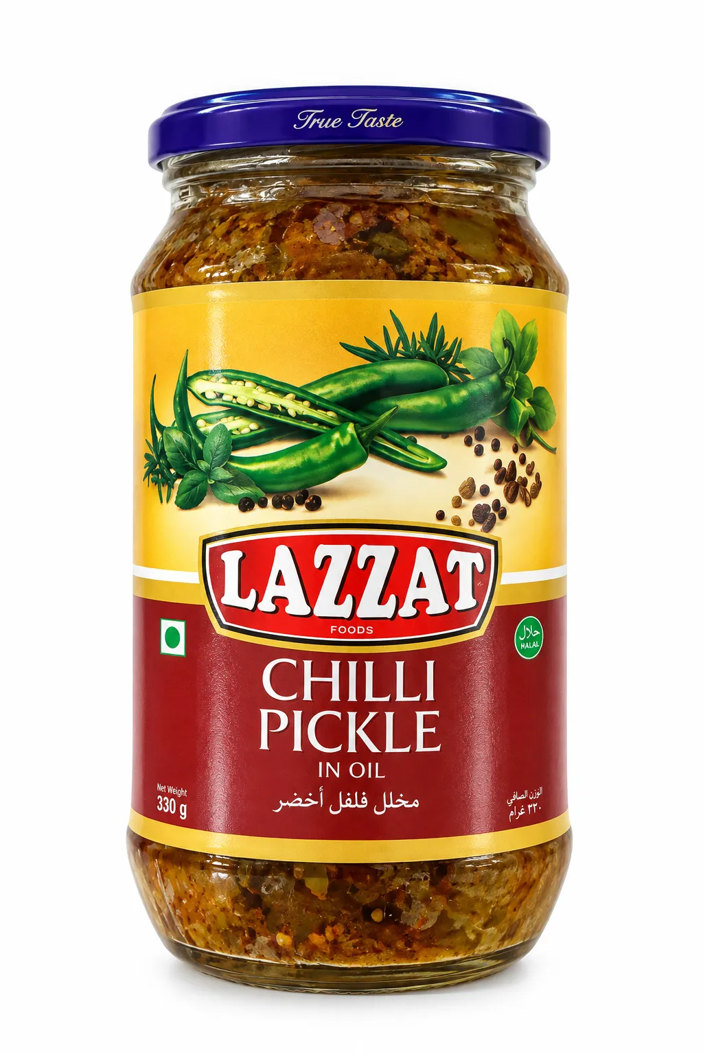 Lazzat Chilli Pickle in Oil – 330g
