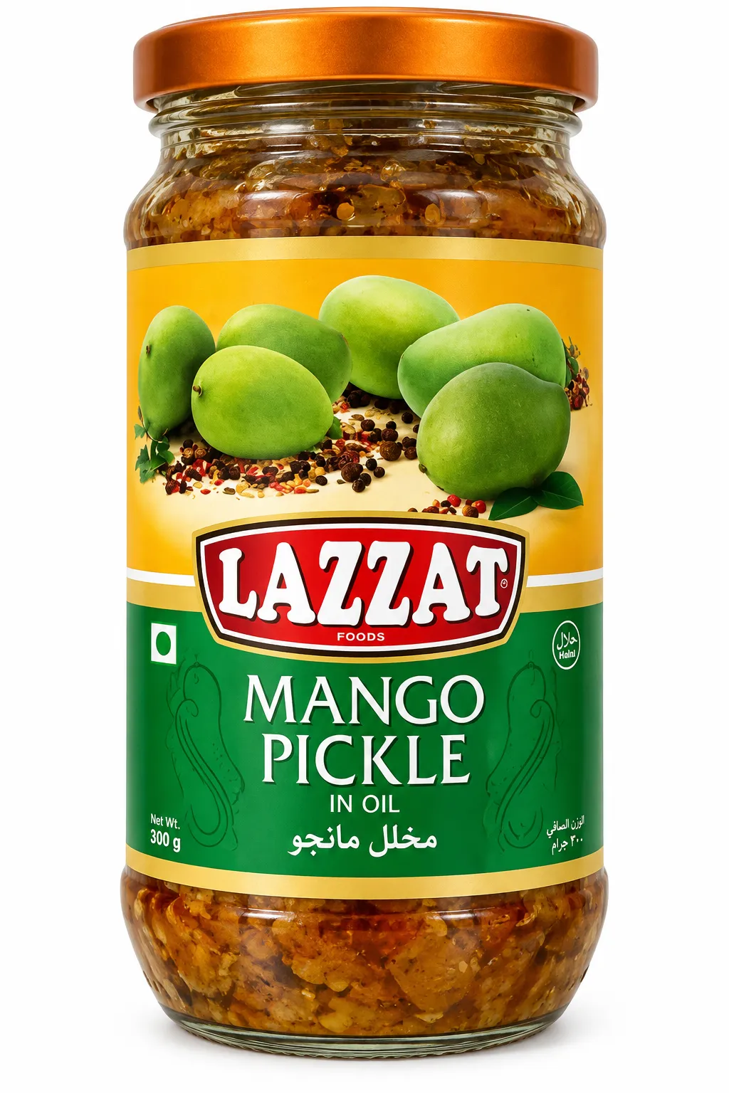 Lazzat Mango Pickle in Oil 300g – Halal