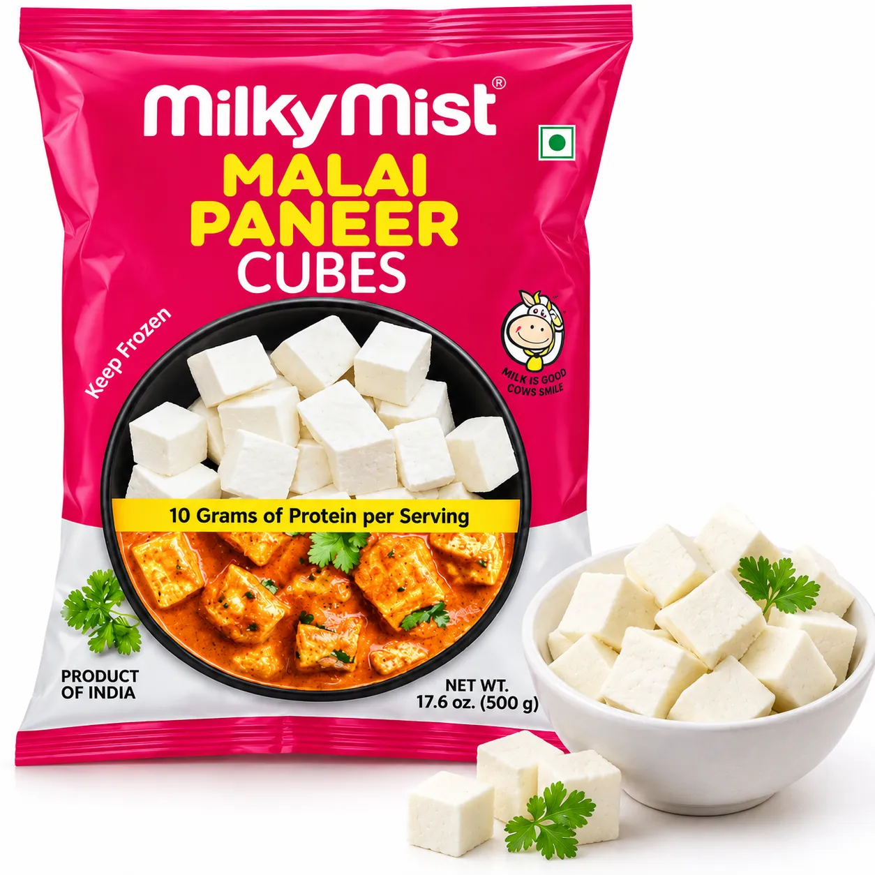 MILKY MIST PANEER CUBES 500GM
