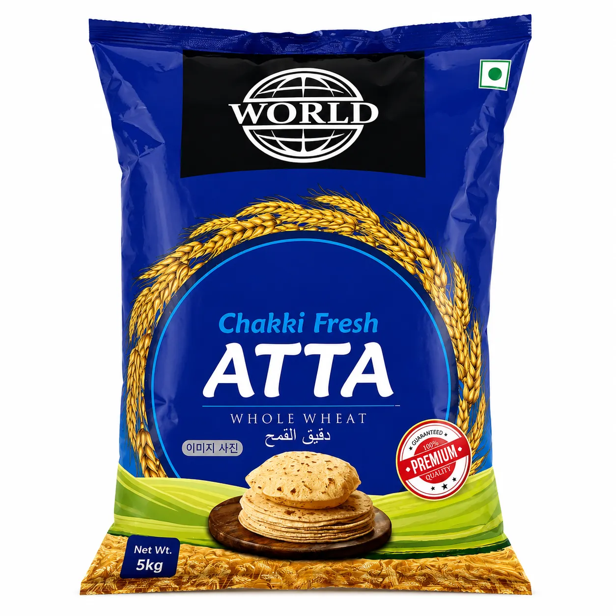WORLD Chakki Fresh Atta – Whole Wheat Flour 5kg
