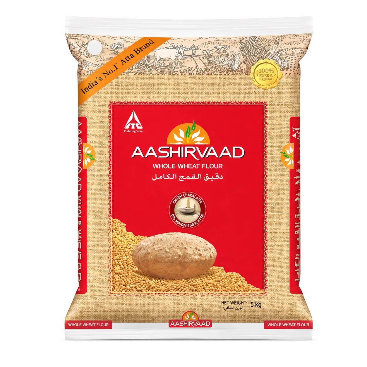 Aashirvaad Whole Wheat Flour (Chakki Atta) – 5kg