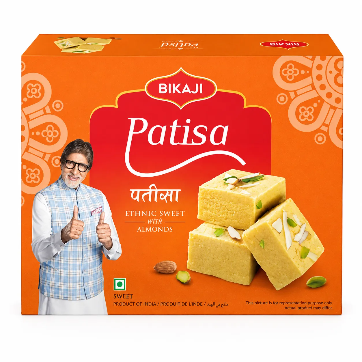 Bikaji Patisa 400g – Traditional Indian Sweet with Almonds