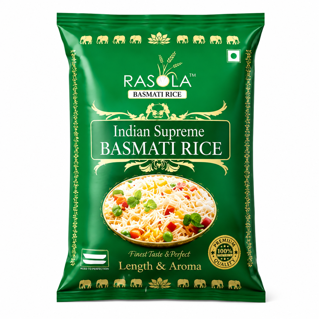 Rasola Indian Supreme Basmati Rice 1kg – Premium Extra Long Grain Rice