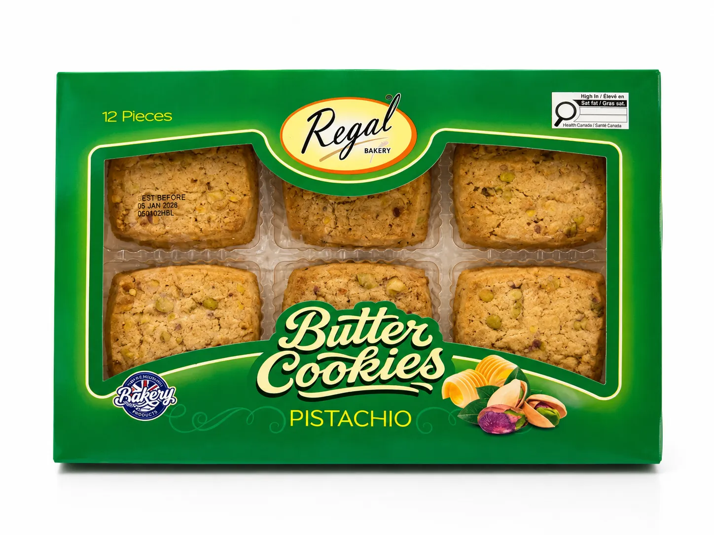 Regal Butter Cookies Pistachio | Premium Pistachio Butter Cookies | Perfect Tea-Time Biscuit