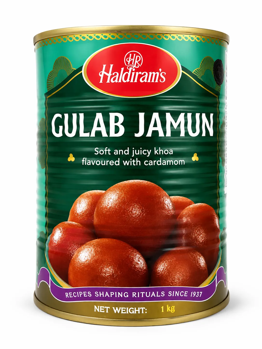 Haldiram's Gulab Jamun 1kg | Traditional Indian Milk Sweet in Sugar Syrup | Ready to Serve