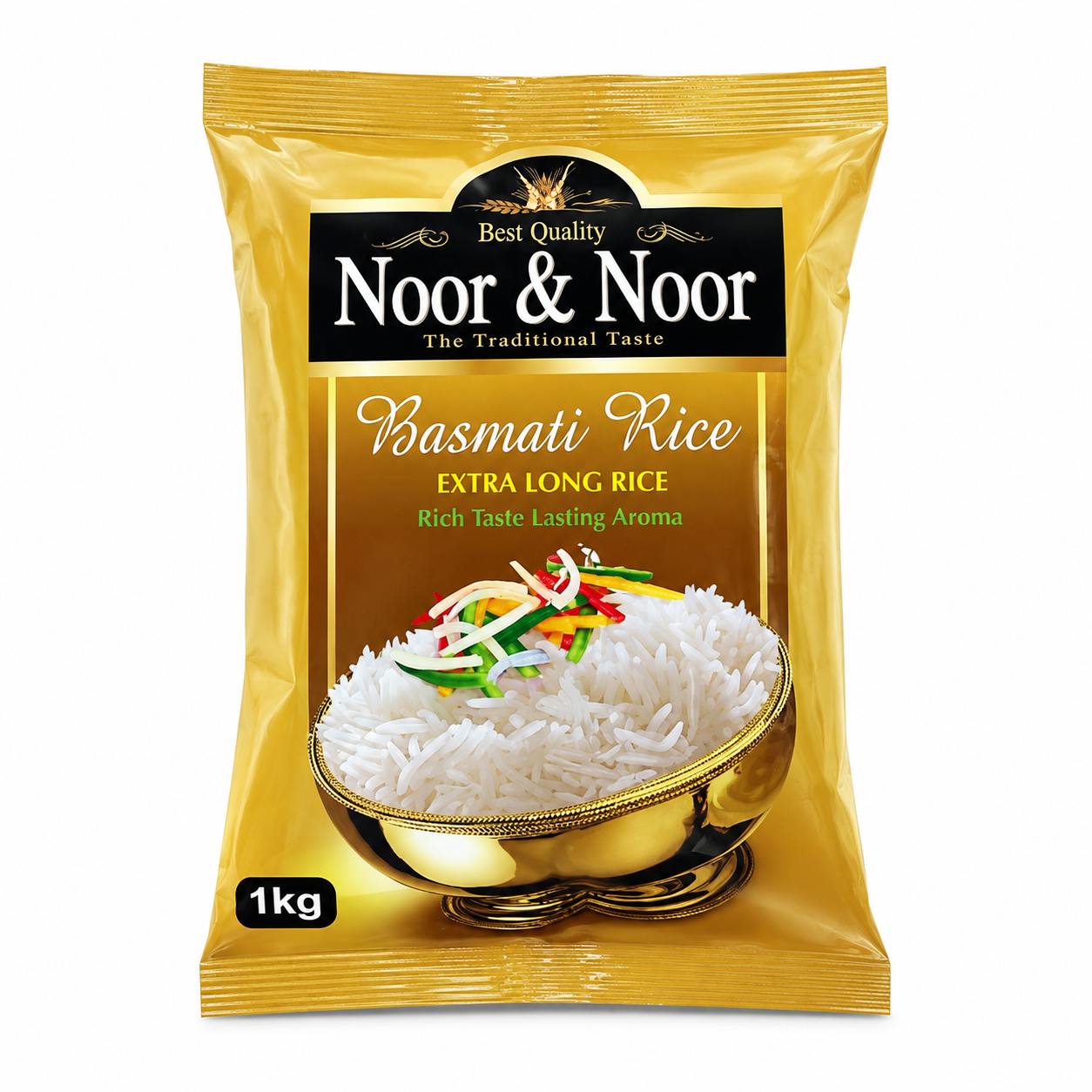 Noor & Noor Extra Long Basmati Rice 1kg – Premium Pakistani Basmati