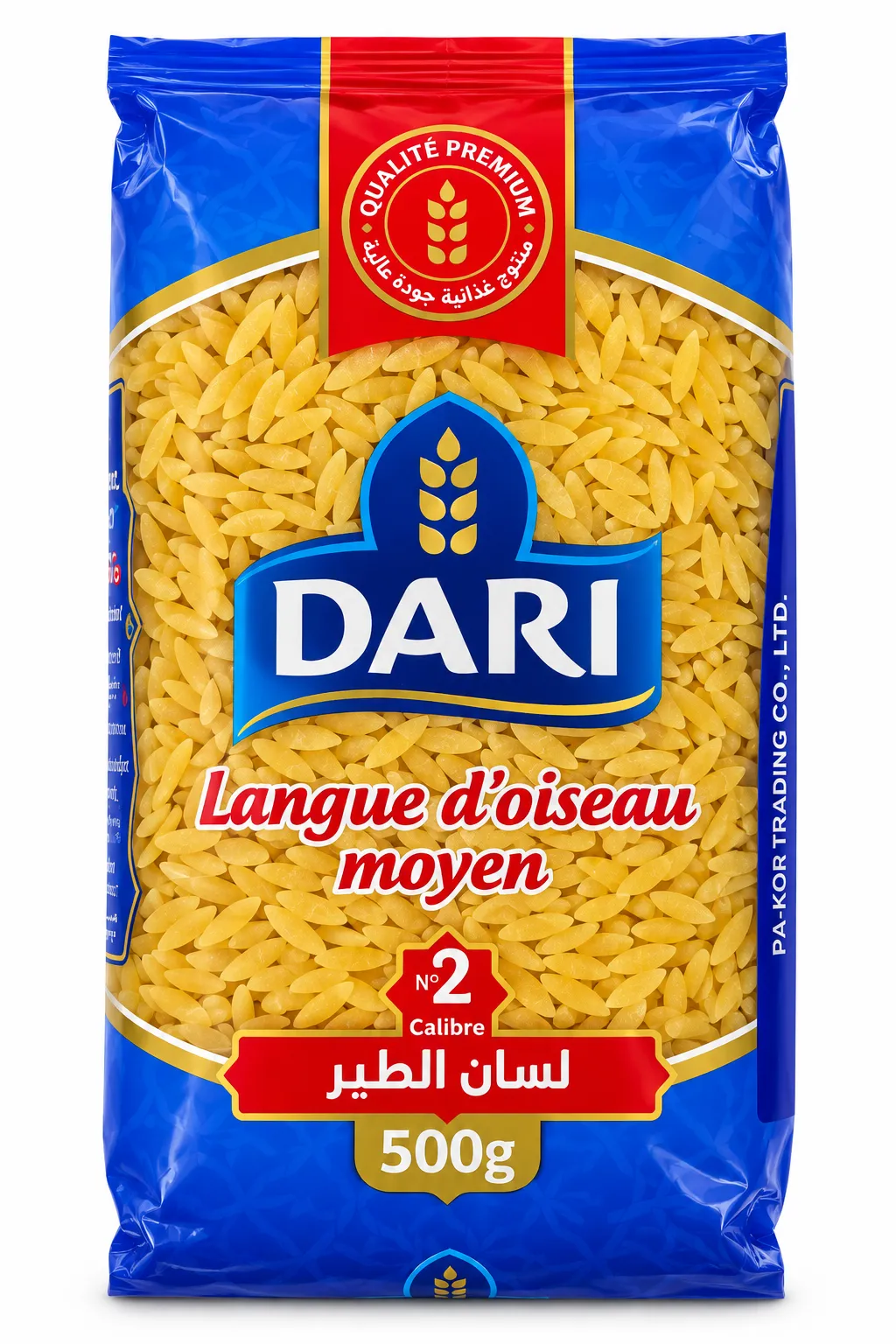 DARI Langue d’Oiseau Medium Pasta No. 2 – 500g