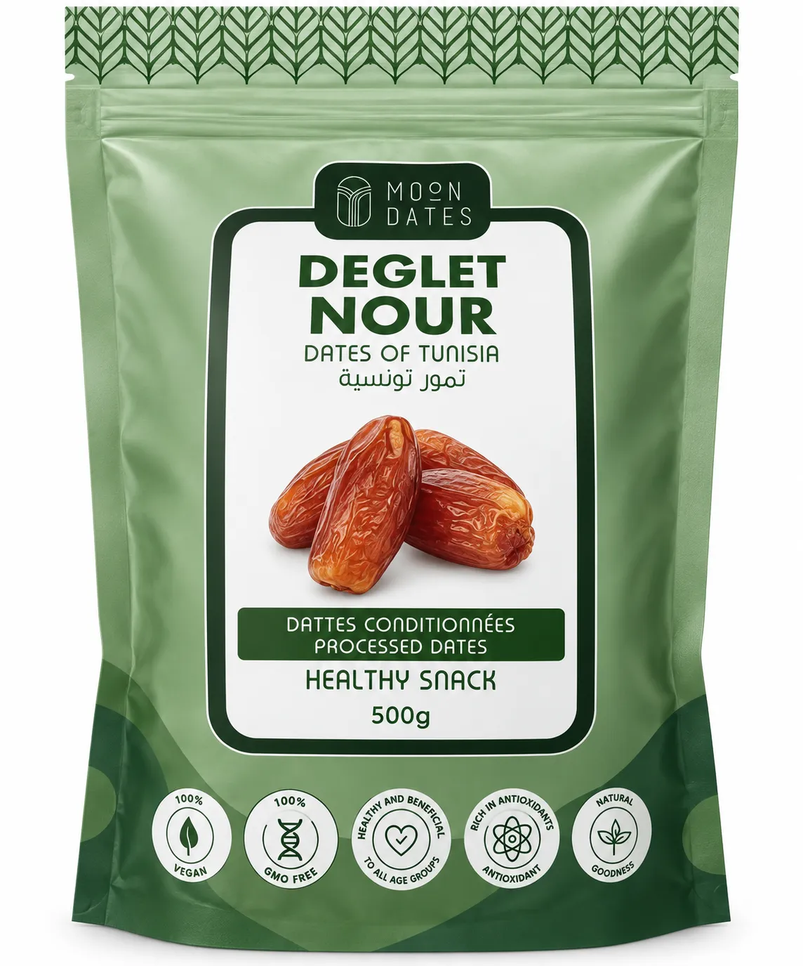 Moon Dates Deglet Nour Tunisian Dates – 500g